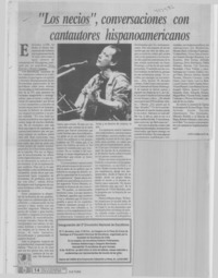 "Los necios", conversaciones con cantautores hipanoamericanos