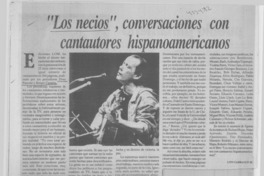 "Los necios", conversaciones con cantautores hipanoamericanos