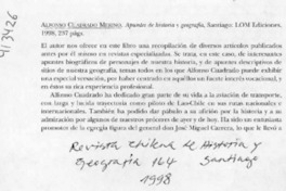 Apuntes de historia y geografía  [artículo] Sergio Martínez Baeza