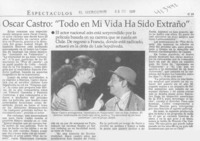 Oscar Castro, "Todo en mi vida ha sido extraño"  [artículo]