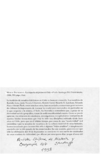 Enciclopedia del folclore de Chile  [artículo] Marco Antonio León León