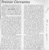 Premio Cervantes  [artículo]