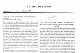 La Soledad del encuentro  [artículo] Isabel Gómez
