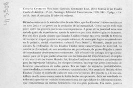 Breve historia de los Estados Unidos de América  [artículo] Sergio Martínez Baeza
