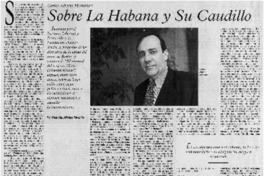 Sobre La Habana y su caudillo