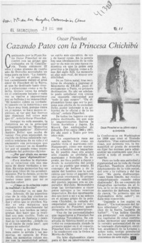 Cazando patos con la princesa Chichibú  [artículo] María de los Angeles Covarrubias Claro