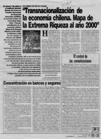 "Transnacionalización de la economía chilena. Mapa de la extrema riqueza al año 2000"  [artículo]