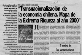"Transnacionalización de la economía chilena. Mapa de la extrema riqueza al año 2000"  [artículo]