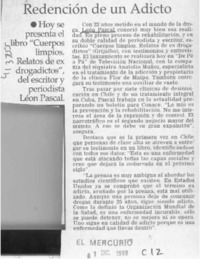 Redención de un adicto  [artículo]