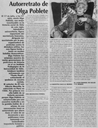 Autorretrato de Olga Poblete