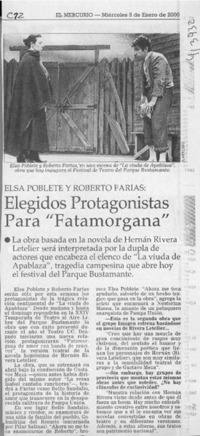 Elegidos protagonistas para "Fatamorgana"  [artículo]