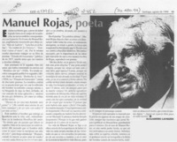 Manuel Rojas, poeta  [artículo] Alejandro Lavquén