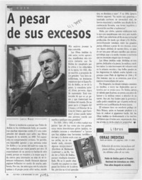 A pesar de sus excesos  [artículo] Camilo Marks