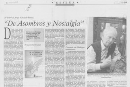 "De asombros y nostalgia"