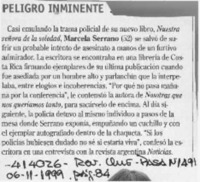 Peligro inminente  [artículo]