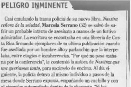 Peligro inminente  [artículo]