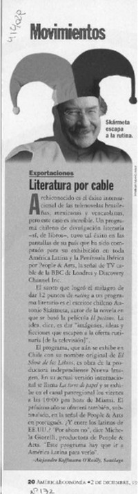 Literatura por cable  [artículo] Alejandro Koffmann O'Reilly