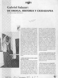 Gabriel Salazar, de droga, historia y ciudadanía  [artículo] Patricio Igor Melillanca