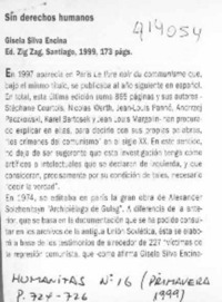 Sin derechos humanos  [artículo] Juan Eduardo Vargas Cariola