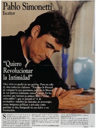 "Quiero revolucionar la intimidad"