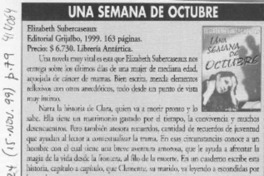 Una semana de octubre  [artículo] Gloria Guerra