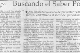 Buscando el saber popular  [artículo]