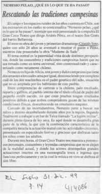 Rescatando las tradiciones campesinas  [artículo]