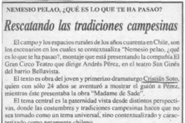 Rescatando las tradiciones campesinas  [artículo]