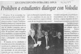 Prohiben a estudiantes dialogar con Volodia  [artículo]