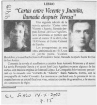 "Cartas entre Vicente y Juanita, llamada después Teresa"  [artículo]