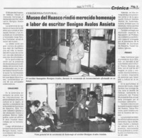 Museo del Huasco rindió merecido homenaje a labor de escritor Benigno Avalos Ansieta