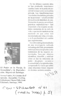 El Poder en la pareja, la sexualidad y la reproducción  [artículo]