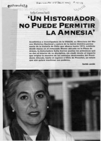 "Un historiador no puede permitir la amnesia"