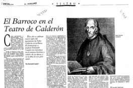 El Barroco en el teatro de Calderón  [artículo] Fernando Cuadra
