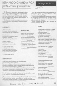 Bernardo Chandía Fica poeta, crítico y articulista  [artículo]