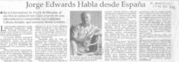 Jorge Edwards habla desde España
