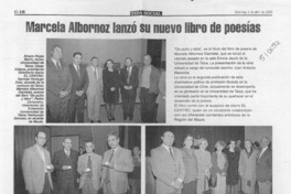 Marcela Albornoz lanzó su nuevo libro de poesías  [artículo]
