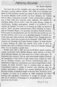 Alfonso Alcalde  [artículo] Ramón Riquelme