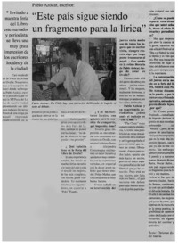 "Este país sigue siendo un fragmento para la lírica"