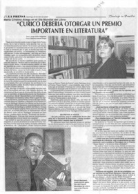 "Curicó debería otorgar un premio importante en literatura"