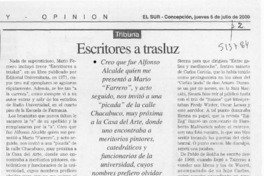 Escritores a trasluz  [artículo] Sergio Ramón Fuentealba