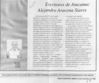 Escritores de Atacama, Alejandro Aracena Siares  [artículo] Benigno Avalos Ansieta