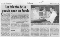 Un Talento de la poesía nace en Fresia  [artículo]