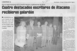Cuatro destacados escritores de Atacama recibieron galardón