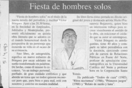 Fiesta de hombres solos  [artículo]