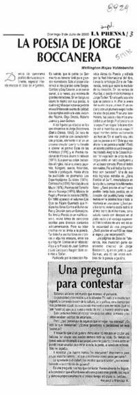 La poesía de Jorge Boccanera  [artículo] Wellignton Rojas Valdebenito
