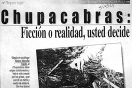 Chupacabras, ficción o realidad, usted decide