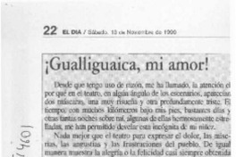 Gualliguaica, mi amor  [artículo] Centurión