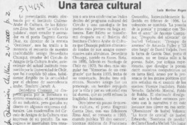 Una tarea cultural  [artículo] Luis Merino Reyes