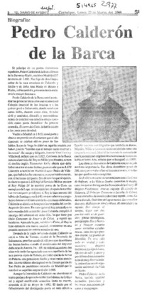 Pedro Calderón de la Barca  [artículo]